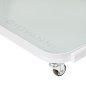 Cosmetische trolley Giovanni H6701 wit met drie glazen planken voor professionele salons en georganiseerde behandelingen
