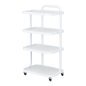Cosmetische trolley Giovanni H6702 wit met glazen planken voor professionele salons en georganiseerde behandelingen