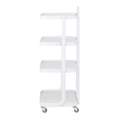 Cosmetische trolley Giovanni H6702 wit met glazen planken voor professionele salons en georganiseerde behandelingen