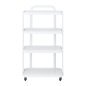 Cosmetische trolley Giovanni H6702 wit met glazen planken voor professionele salons en georganiseerde behandelingen