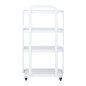 Cosmetische trolley Giovanni H6702 wit met glazen planken voor professionele salons en georganiseerde behandelingen