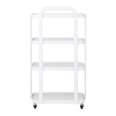 Cosmetische trolley Giovanni H6702 wit met glazen planken voor professionele salons en georganiseerde behandelingen