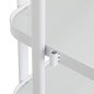 Cosmetische trolley Giovanni H6702 wit met glazen planken voor professionele salons en georganiseerde behandelingen
