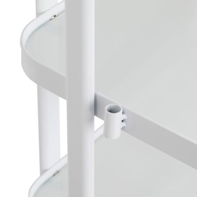 Cosmetische trolley Giovanni H6702 wit met glazen planken voor professionele salons en georganiseerde behandelingen