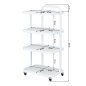 Cosmetische trolley Giovanni H6702 wit met glazen planken voor professionele salons en georganiseerde behandelingen