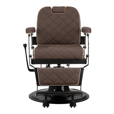 Barberstoel Carlos Classic bruin voor professioneel knippen, scheren en comfortabel salonwerk in de barbershop