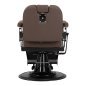 Barberstoel Carlos Classic bruin voor professioneel knippen, scheren en comfortabel salonwerk in de barbershop