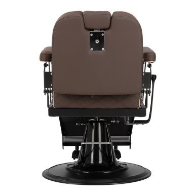 Barberstoel Carlos Classic bruin voor professioneel knippen, scheren en comfortabel salonwerk in de barbershop
