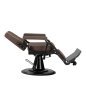 Barberstoel Carlos Classic bruin voor professioneel knippen, scheren en comfortabel salonwerk in de barbershop
