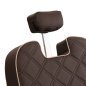 Barberstoel Carlos Classic bruin voor professioneel knippen, scheren en comfortabel salonwerk in de barbershop
