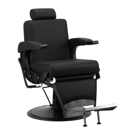 Professionele barberstoel Gabbiano Continental zwart voor comfortabel werken in barbershop en professionele salon