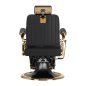 Professionele barberstoel Gabbiano Leonardo Gold zwart-goud voor comfortabel werken in de barbershop en professionele salon