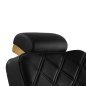 Professionele barberstoel Gabbiano Leonardo Gold zwart-goud voor comfortabel werken in de barbershop en professionele salon