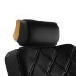 Professionele barberstoel Gabbiano Leonardo Gold zwart-goud voor comfortabel werken in de barbershop en professionele salon