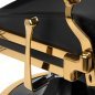 Professionele barberstoel Gabbiano Leonardo Gold zwart-goud voor comfortabel werken in de barbershop en professionele salon