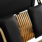 Professionele barberstoel Gabbiano Leonardo Gold zwart-goud voor comfortabel werken in de barbershop en professionele salon