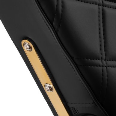 Professionele barberstoel Gabbiano Leonardo Gold zwart-goud voor comfortabel werken in de barbershop en professionele salon