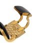 Professionele barberstoel Gabbiano Leonardo Gold zwart-goud voor comfortabel werken in de barbershop en professionele salon