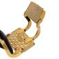 Professionele barberstoel Gabbiano Leonardo Gold zwart-goud voor comfortabel werken in de barbershop en professionele salon