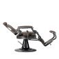 Professionele barberstoel Gabbiano Niccolo bruin voor comfortabel knippen, scheren en ergonomisch werken in de salon
