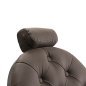 Professionele barberstoel Gabbiano Niccolo bruin voor comfortabel knippen, scheren en ergonomisch werken in de salon