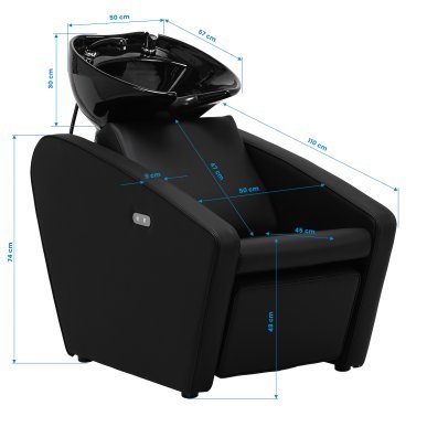 Kapperswasunit Gabbiano Emma salon voor comfortabel haarwassen, hygiëne en werkorganisatie in salon en barbershop