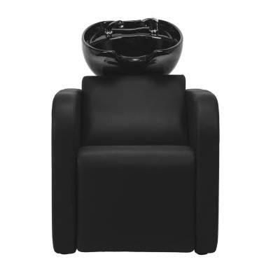 Kapperswasunit Gabbiano Sylvia zwart voor comfortabel haarwassen, hygiëne en werkorganisatie in salon en barbershop