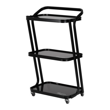 Professionele cosmetische trolley Pro Ink 6701 zwart voor georganiseerde salonwerkplekken en comfortabel specialistisch werk