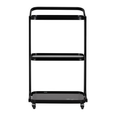 Professionele cosmetische trolley Pro Ink 6701 zwart voor georganiseerde salonwerkplekken en comfortabel specialistisch werk