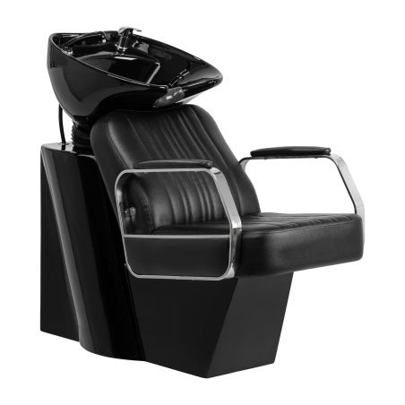 Professionele barber wasunit Gabbiano Patrizio zwart voor kapsalon, barbershop en comfortabele klantbehandeling