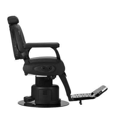 Elektrische barberstoel Gabbiano Duke zwart voor professioneel knippen, scheren en comfortabel salonwerk in de barbershop