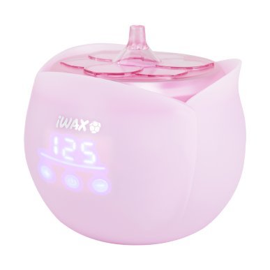 Professionele waxverwarmer iWax Flower roze voor waxontharing met gecontroleerde verwarming in de schoonheidssalon