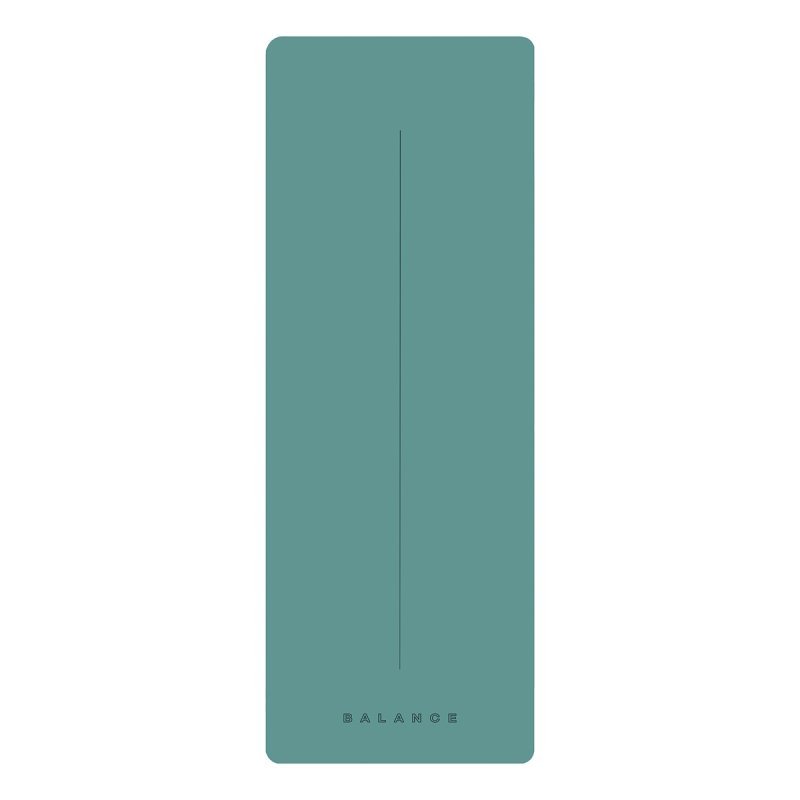 Yogamat Balance Yoga Mat mosterdgroen voor yoga, pilates en functionele training met comfortabele grip voor thuis en studio