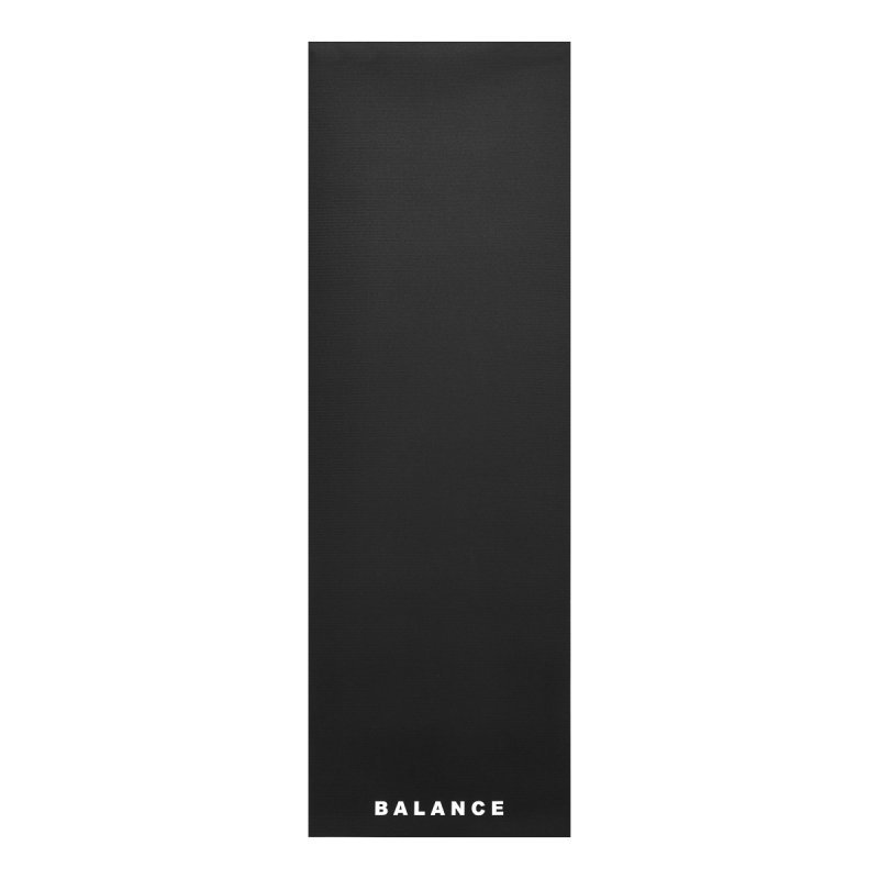Yogamat Balance PVC zwart voor yoga, pilates en training met stabiele ondersteuning en comfortabele grip voor thuis en studio Yogamat Balance PVC zwart voor yoga, pilates en training met stabiele ondersteuning en comfortabele grip voor thuis en studio