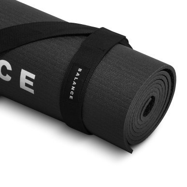Yogamat Balance PVC zwart voor yoga, pilates en training met stabiele ondersteuning en comfortabele grip voor thuis en studio