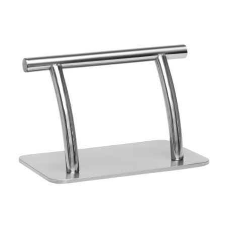 Professionele kappersvoetensteun Gabbiano L005S zilver voor comfort en ergonomie tijdens knippen, kleuren en styling