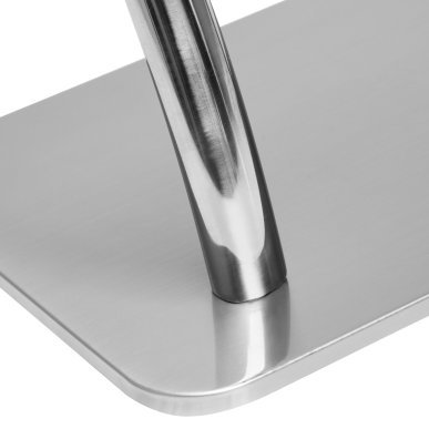 Professionele kappersvoetensteun Gabbiano L005S zilver voor comfort en ergonomie tijdens knippen, kleuren en styling