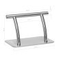 Professionele kappersvoetensteun Gabbiano L005S zilver voor comfort en ergonomie tijdens knippen, kleuren en styling
