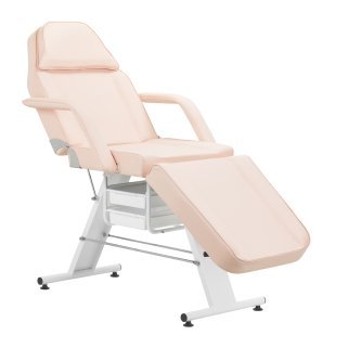 Cosmetische stoel Basic 202 met trays in roze voor professionele beautybehandelingen, cosmetologie en saloninrichting