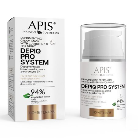 Depigmenterend nachtcrèmemasker APIS DEPIQ PRO SYSTEM 50 ml voor een egale, heldere huid en professionele huidverzorging