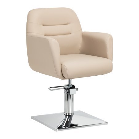 Professionele kappersstoel Gabbiano Monaco beige voor comfortabel knippen, kleuren en stylen in de professionele kapsalon