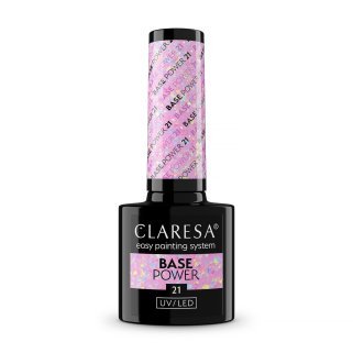 Rubber base Claresa Power Base 21 5 g voor duurzame gelpolish, gelstyling en professioneel nagelwerk in de salon
