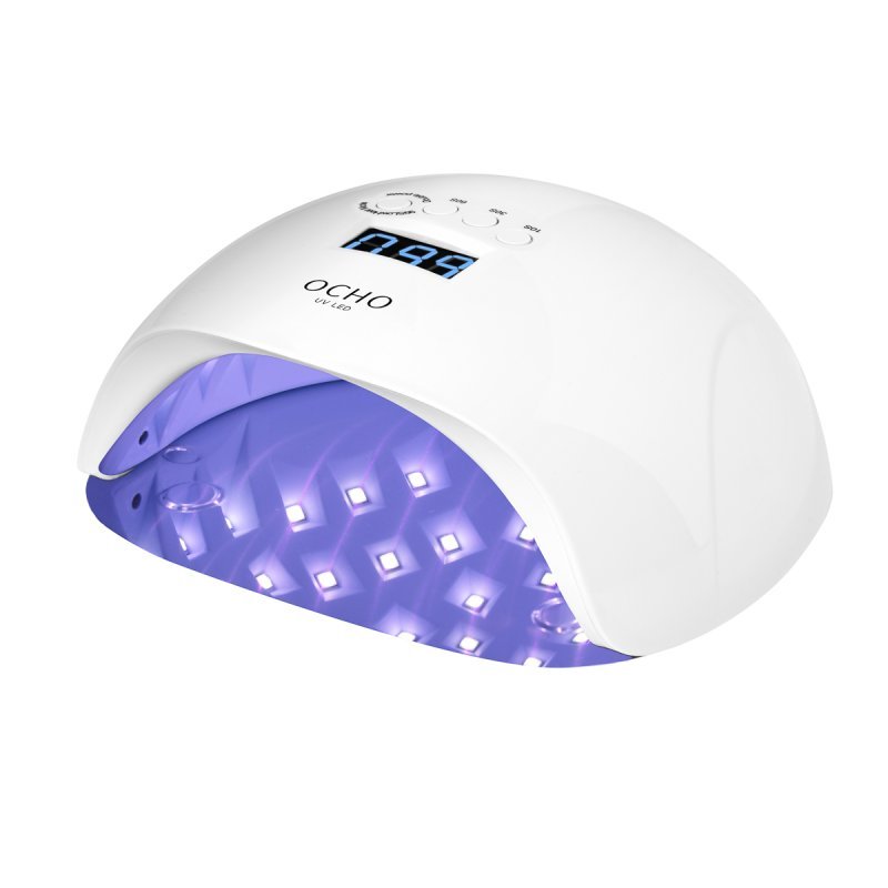 Professionele UV LED nagellamp OCHO NAILS X13 65W wit voor manicure en pedicure, snel uitharden met spiegelbodem