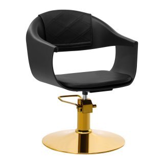 Professionele kappersstoel Gabbiano A364 zwart voor knippen, kleuren en styling, met comfort voor de salonpraktijk