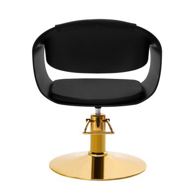 Professionele kappersstoel Gabbiano A364 zwart voor knippen, kleuren en styling, met comfort voor de salonpraktijk