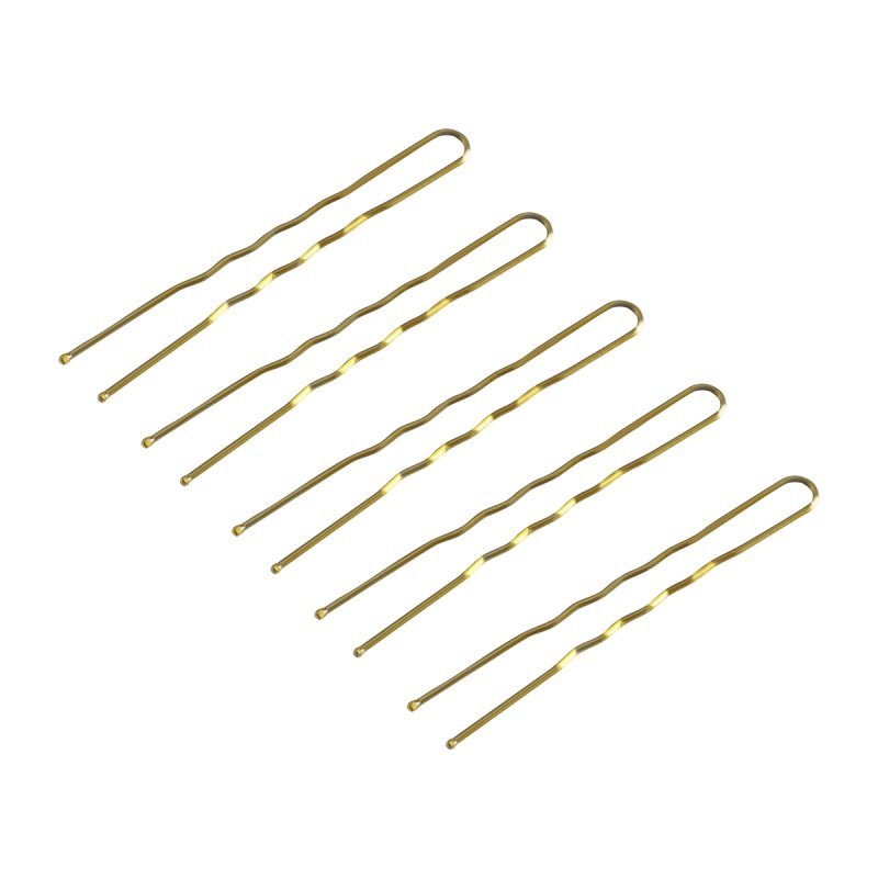 Hairdresser's hair bows E-57 120 pcs. 5.6 cm gold