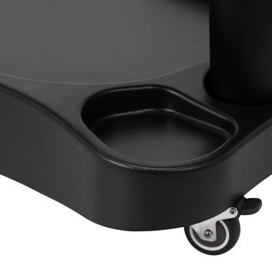 Pedicure trolley Azzurro voor voetbad en professioneel pedicuresalonwerk in zwart voor georganiseerde behandelingen