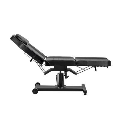 Professionele hydraulische tattoostoel PRO INK 322F zwart voor dagelijks salonwerk in tattoo, beauty en podologie