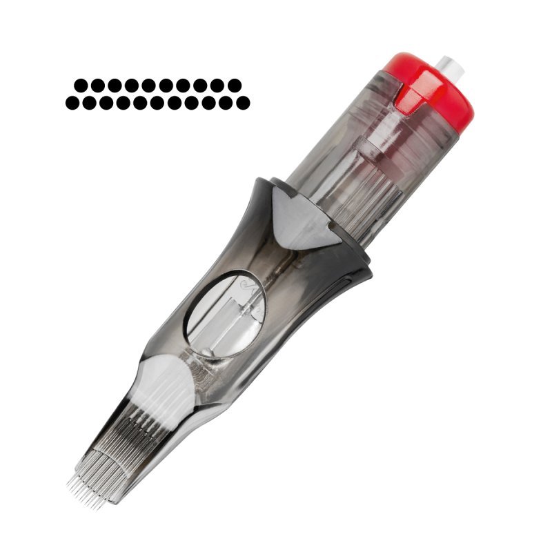 Tattoo cartridges EL CARTEL V2 0.30 21RM Long Taper, 10 stuks met stabiele naaldvoering voor precies studiowerk