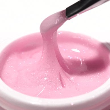 Builder gel OCHO NAILS sparkle roze 30 g voor professionele opbouw, versteviging en gelmodellage van kunstnagels